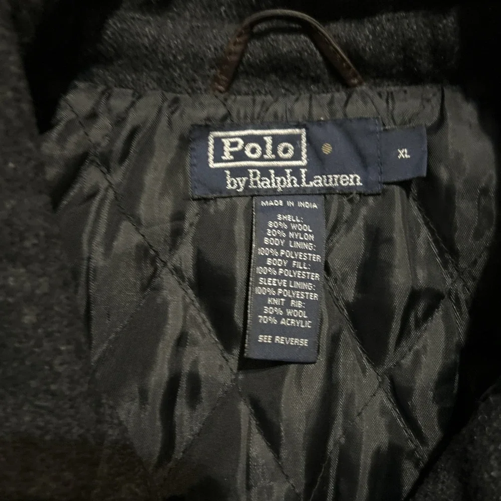 Polo Ralph Lauren Mens Chore Wool Jacket XL Charcoal Coat Extra Large Quilted
